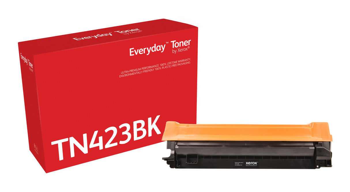 Everyday™ Black Toner by Xerox compatible with Brother TN-423BK, High capacity