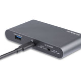 StarTech.com USB C Dock - 4K Dual Monitor DisplayPort - Mini Laptop Docking Station - 100W Power Delivery Passthrough - GbE, 2-Port USB-A Hub - USB Type-C Multiport Adapter - 3.3' Cable