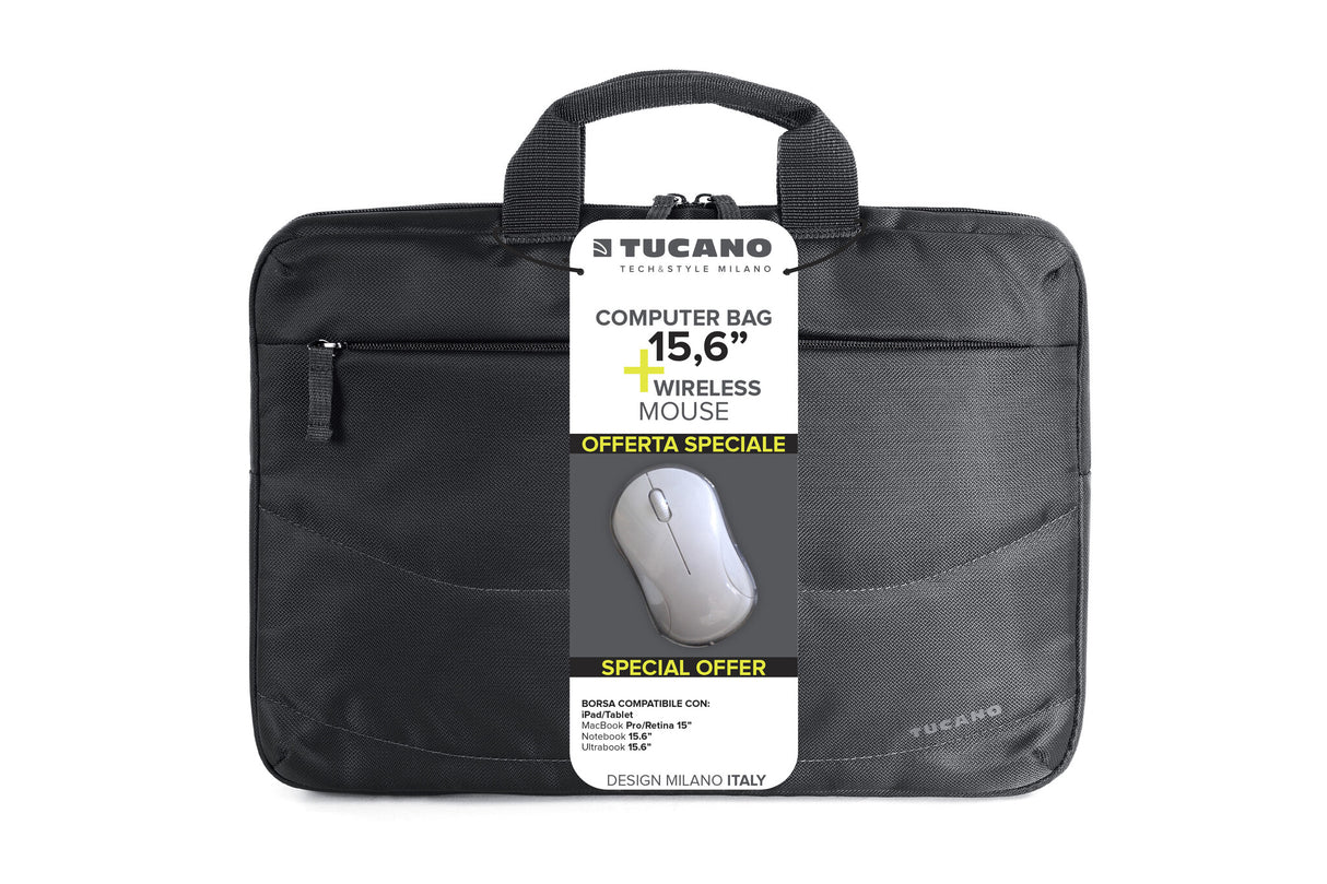 Tucano IDEA Notebook 15.6" Messenger case with mouse included Black