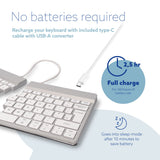 R-Go Tools Ergonomic keyboard R-Go Split Break with break software, ergonomic split keyboard, QWERTY (UK), Bluetooth, white