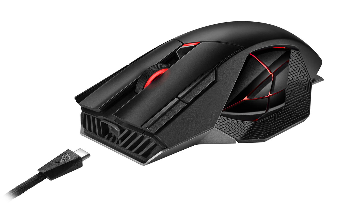 ASUS ROG Spatha X mouse Gaming Right-hand RF Wireless + USB Type-A Optical 19000 DPI