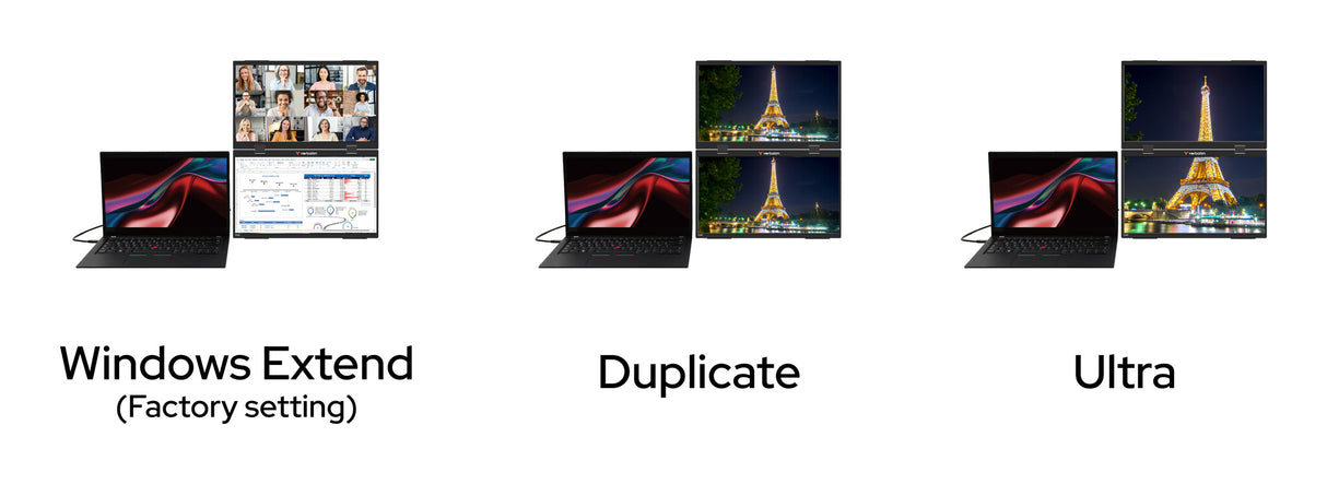 Verbatim Portable 15.6" FHD Dual Monitor Essentials