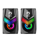 Marvo Scorpion SG-118 Gaming Speakers, Stereo Sound, USB Powered, 7 Colour RGB Lighting, 6w, 3.5mm Input, Black Wired