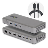 StarTech.com USB4 Docking Station, Driverless Dual 4K 144Hz for Mac and Windows, Universal USB-C Dock with DisplayPort, 100W PD and 2.5GbE