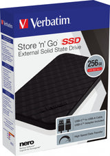 Verbatim Store 'n' Go Portable SSD USB 3.2 GEN 1 256GB