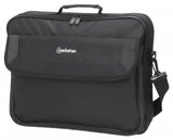 Manhattan Cambridge Laptop Bag 17.3", Clamshell Design, Black, LOW COST, Accessories Pocket, Document Compartment on Back, Shoulder Strap (removable), Equivalent to Targus CN418EU, Notebook Case, Three Year Warranty