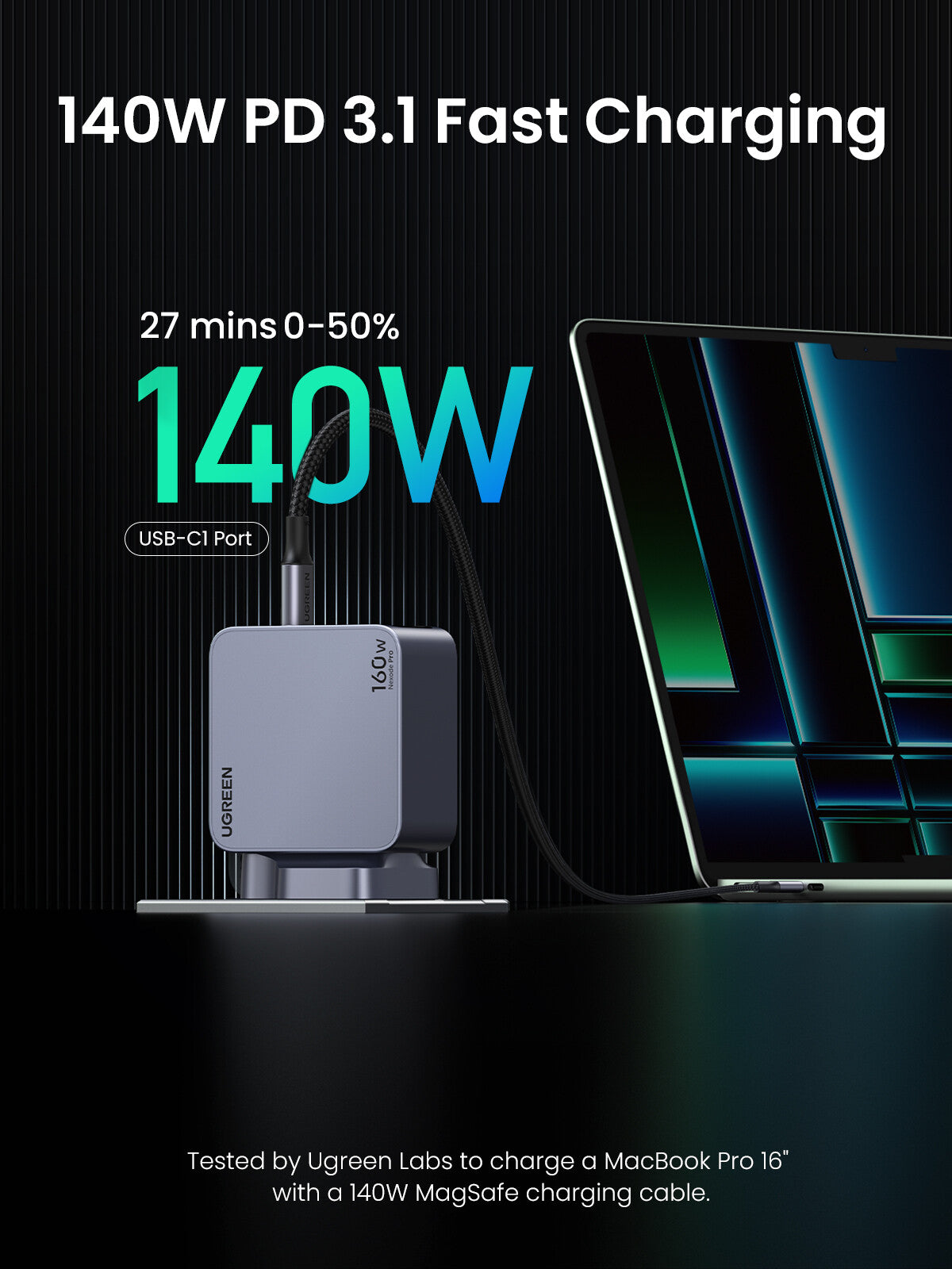 Ugreen Nexode Pro Universal Grey, Silver AC Fast charging Indoor