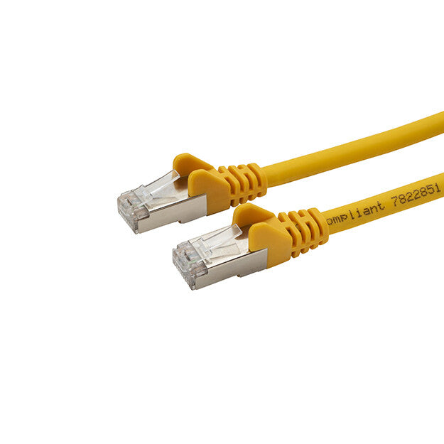 connektgear 10m RJ45 CAT6a SSTP Stranded Flush Moulded LS0H Network Cable - 26AWG - Yellow