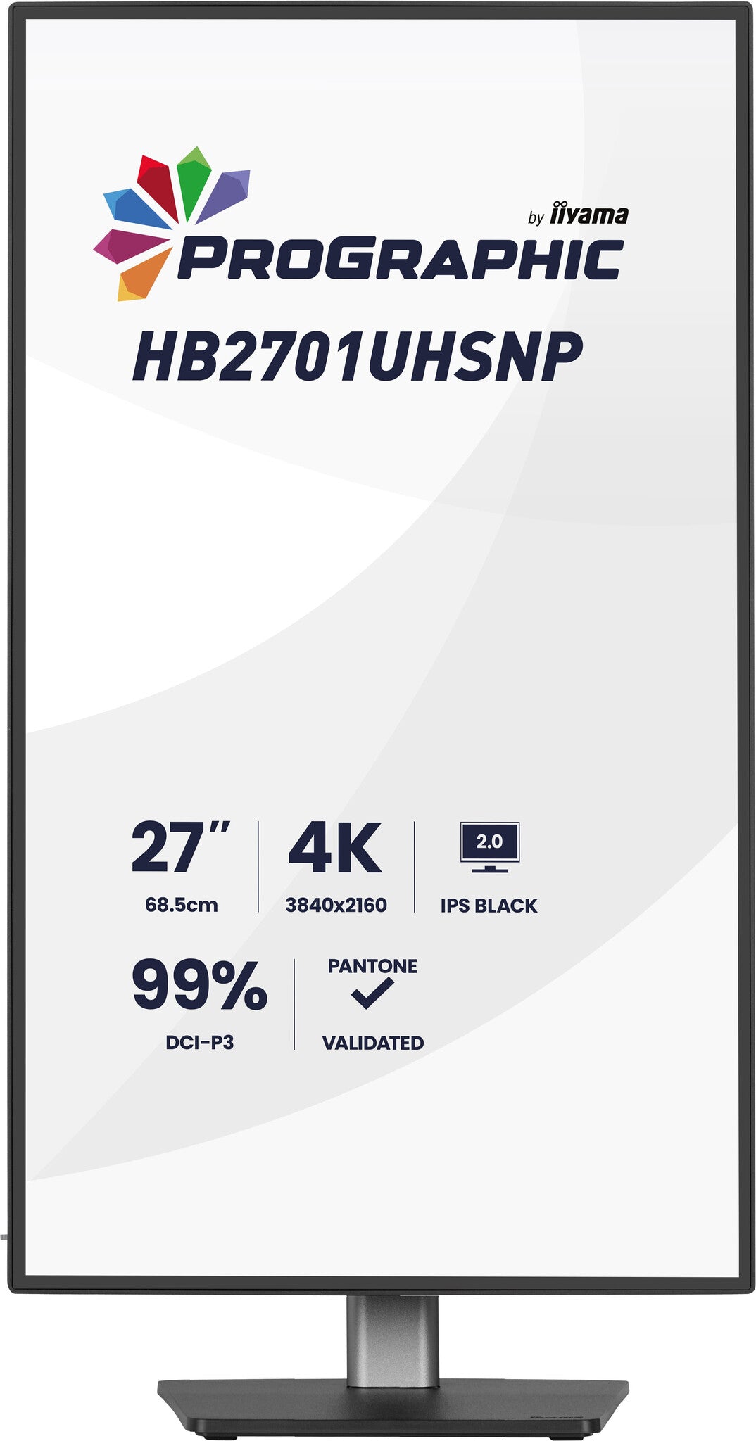 iiyama PROGRAPHIC HB2701UHSNP-B1 computer monitor 68.6 cm (27") 3840 x 2160 pixels 4K Ultra HD LCD Black