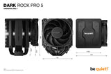 be quiet! Dark Rock Pro 5 Processor Air cooler 120/135 mm Black 1 pc(s)