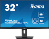 iiyama ProLite XUB3293UHSN-B5 computer monitor 80 cm (31.5") 3840 x 2160 pixels 4K Ultra HD LCD Black
