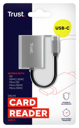Trust 24136 card reader USB 3.2 Gen 1 (3.1 Gen 1) Type-C Aluminium