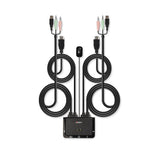 Lindy 2 Port HDMI 4K30, USB 2.0 and Audio Cable KVM Switch
