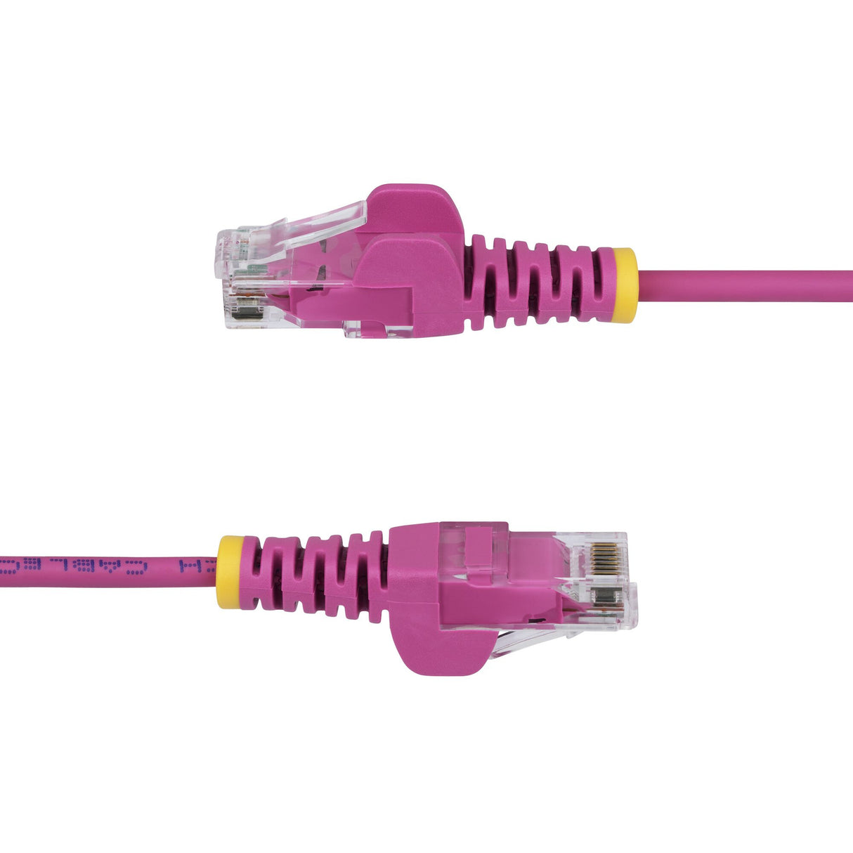 StarTech.com 15m Pink Slim CAT6 Ethernet Cable, Snagless, 100W PoE, UTP, LSZH, 28AWG Pure Bare Copper Wire, Slim RJ45 Network Patch Cord w/Strain Reliefs, Fluke Tested