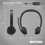 Incase Designed by Microsoft Modern USB-C Headset Wired Head-band Office/Call center USB Type-C Black