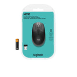 Logitech Souris sans fil M190, conception courbe ambidextre pleine grandeur, batterie de 18 mois avec mode d'économie d'énergie, récepteur USB, contrôle précis du curseur avec large molette de défilement et boutons échancrés, noire