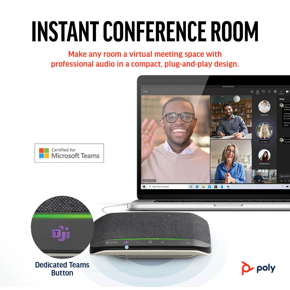 POLY Sync 10 Microsoft Teams Certified Speakerphone