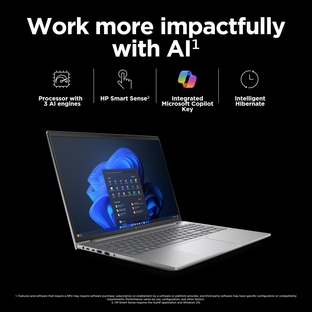 HP ZBook Power G11 Intel Core Ultra 7 155H Mobile workstation 40.6 cm (16") WUXGA 32 GB DDR5-SDRAM 1 TB SSD NVIDIA RTX 2000 Ada Wi-Fi 6E (802.11ax) Windows 11 Pro AI PC, AI Workstation Silver