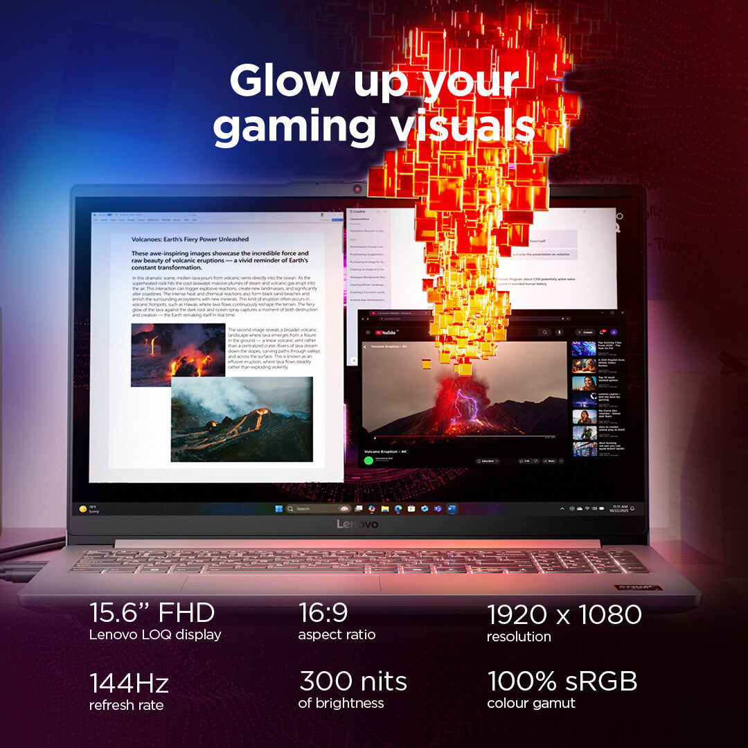 Lenovo LOQ 15ARP10E AMD Ryzen™ 7 7735HS Laptop 39.6 cm (15.6") Full HD 16 GB DDR5-SDRAM 1 TB SSD NVIDIA GeForce RTX 4050 Wi-Fi 6 (802.11ax) Windows 11 Home Grey English