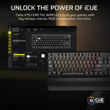 Corsair K70 CORE TKL keyboard Gaming USB + RF Wireless + Bluetooth QWERTY UK English Black