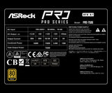 Asrock PRO-750G power supply unit 750 W 24-pin ATX ATX Black