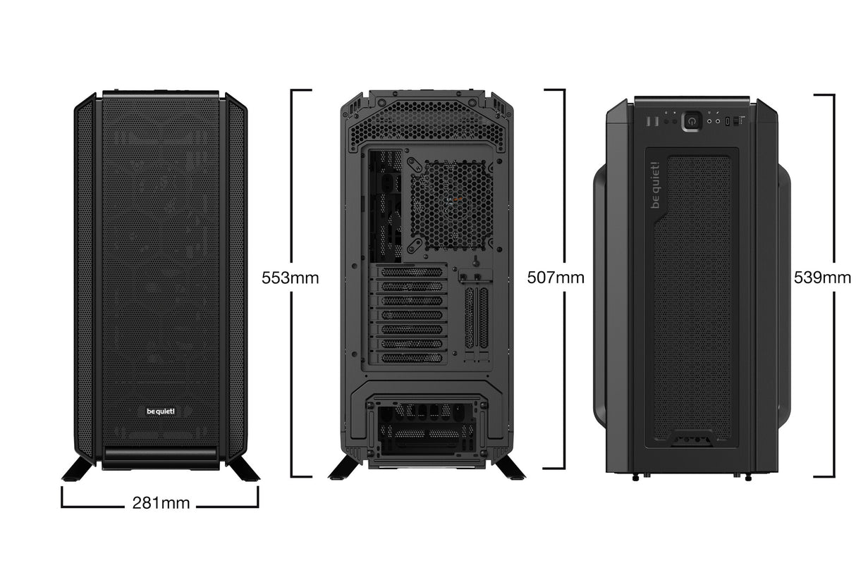 Soyez silencieux! Boîtier de jeu Silent Base 802, E-ATX, 3 x ventilateurs Pure Wings 2, contrôleur de ventilateur, USB-C, dessus et avant interchangeables