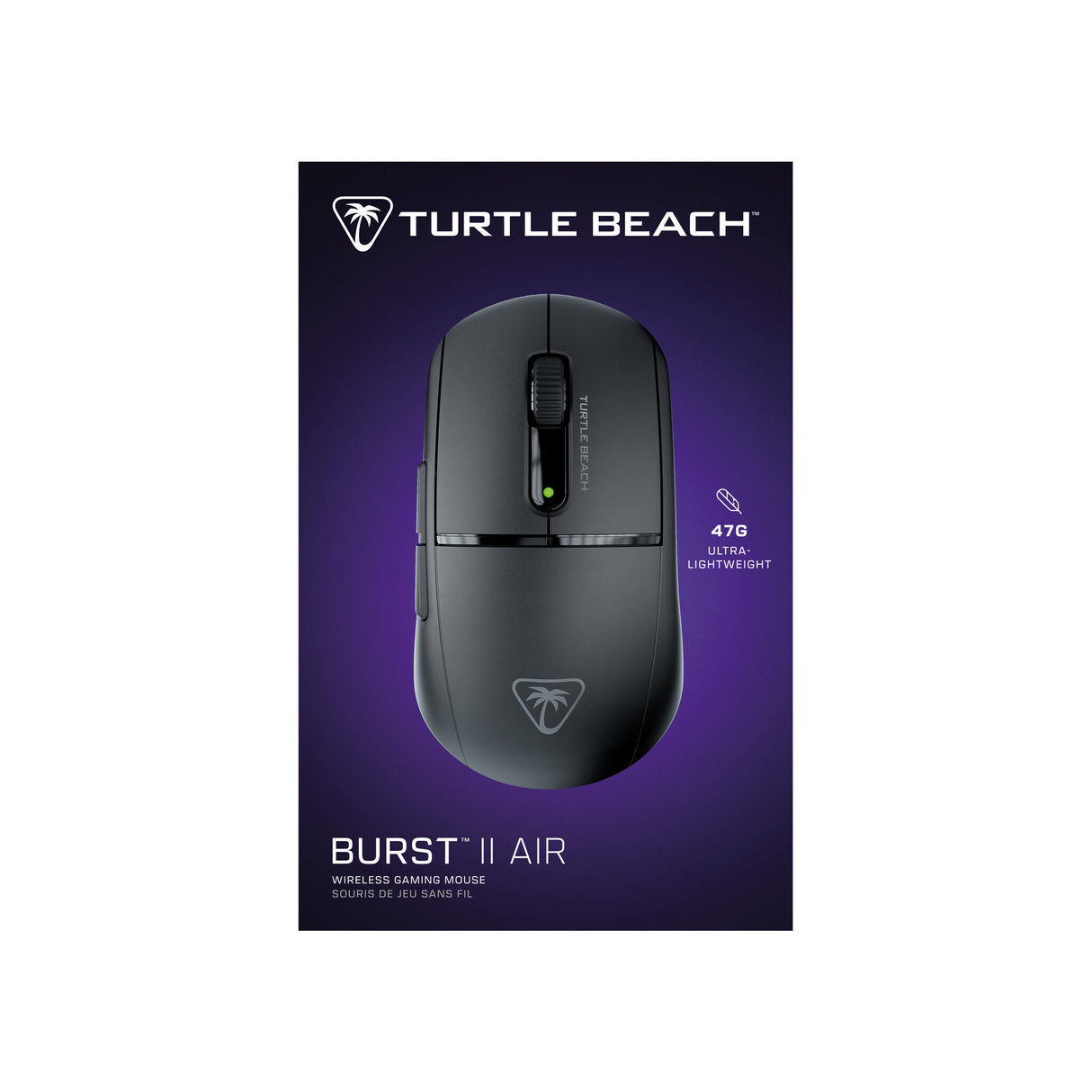 Turtle Beach Burst II Air Black – 2.4GHz Wireless Gaming Mouse: 47g Ultra Lightweight, Optical Switches, 26K DPI Optical Sensor, Bluetooth, 120h battery