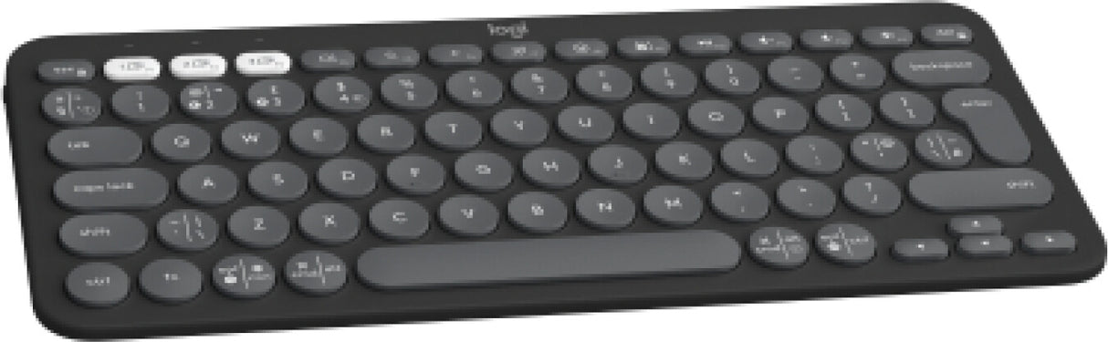 Logitech Pebble Keys 2 K380s keyboard Universal RF Wireless + Bluetooth QWERTY UK English Graphite