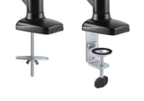 Manhattan Desk Mount for TV & Monitors (Full Motion Spring), For screens 13" to 27", C-Clamp or Grommet Assembly, VESA compatability: 75x75mm and 100x100mm - check the dimensions of the four mounting holes on back of screen to ensure it fits, Max 9kg, Bla