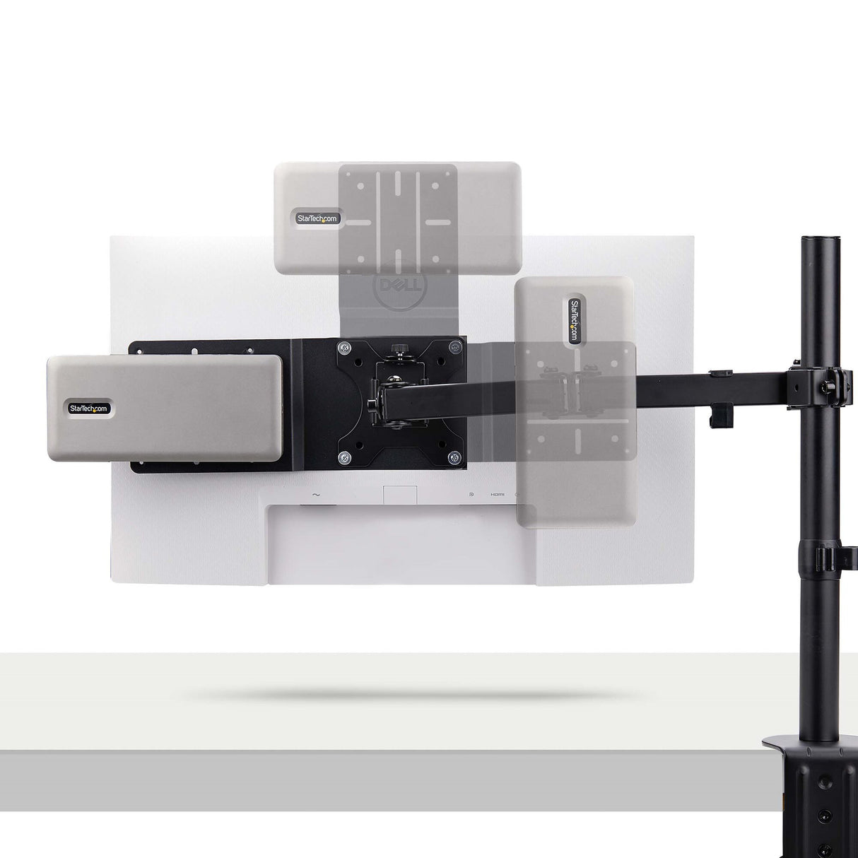 StarTech.com VESA Mounting Bracket for NUC/Thin Clients or Laptop Docking Stations, VESA 75x75/100x100 Compatible Extension Plate For Mini PC