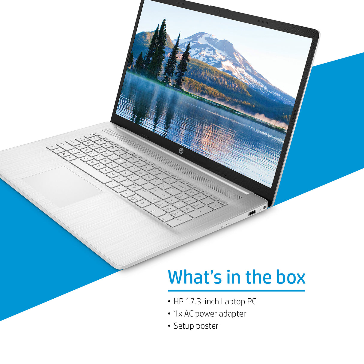 HP 17-cp2005na AMD Ryzen™ 3 7320U Laptop 43.9 cm (17.3") Full HD 8 GB LPDDR5-SDRAM 512 GB SSD Wi-Fi 5 (802.11ac) Windows 11 Home Silver