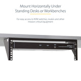 StarTech.com 3U 19” Wall Mount Vertical Rack Bracket, Wall Mount Patch Panel Bracket for Data/AV/IT/Computer Equipment, 3U Rack for Cabinet or Server Room, Supports 150lb (68kg) Capacity