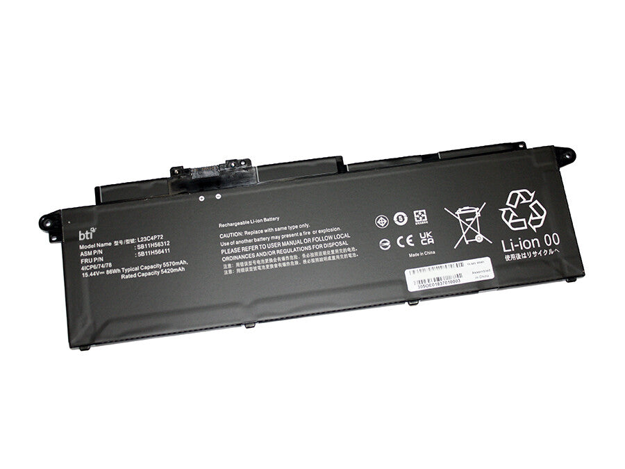 BTI L23M4P71 compatible 86Wh 4-cell battery for LENOVO THINKPAD P16S G4 T16 G3 G4