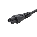 connektgear 2m European Mains Power Cable - Schuko Plug to C5 (Cloverleaf) Socket
