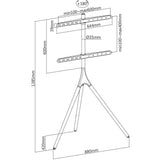 Manhattan Tripod Floor Mount for TV & Monitors, Stand Assembly, For screens: 37" to 65", VESA compatability: all between 200x200 to 600x400mm - check the dimensions of the four mounting holes on back of screen to ensure it fits, Max 32kg, Black, LFD, Brac