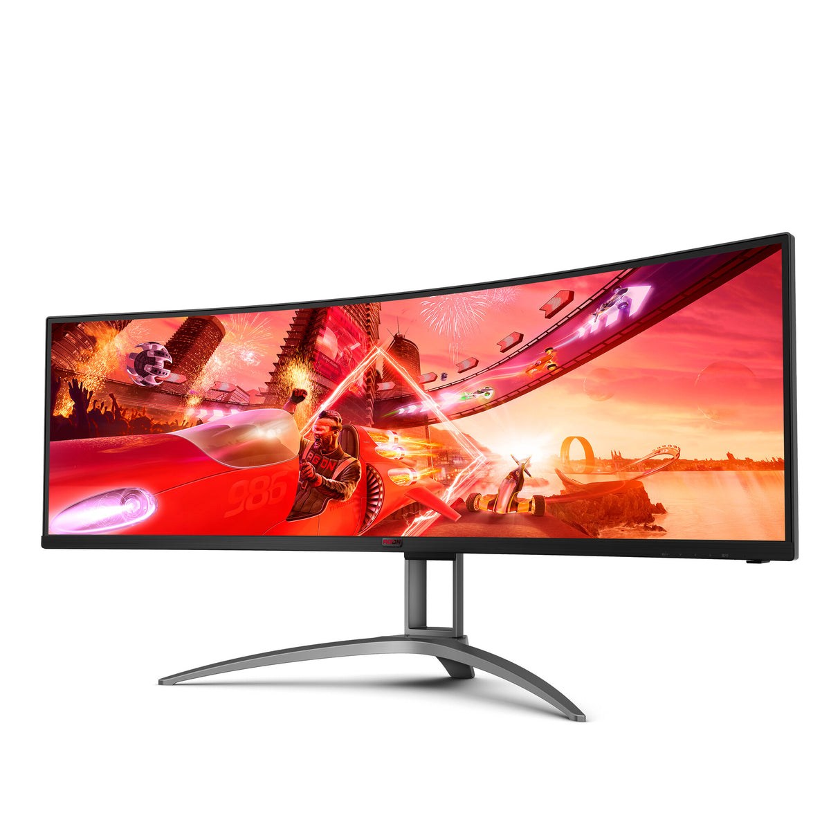 AOC B2 AG493UCX2 computer monitor 124 cm (48.8") 5120 x 1440 pixels Quad HD LED Black