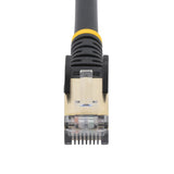 StarTech.com 2m CAT6a Ethernet Cable - 10 Gigabit Shielded Snagless RJ45 100W PoE Patch Cord - 10GbE STP Network Cable w/Strain Relief - Black Fluke Tested/Wiring is UL Certified/TIA