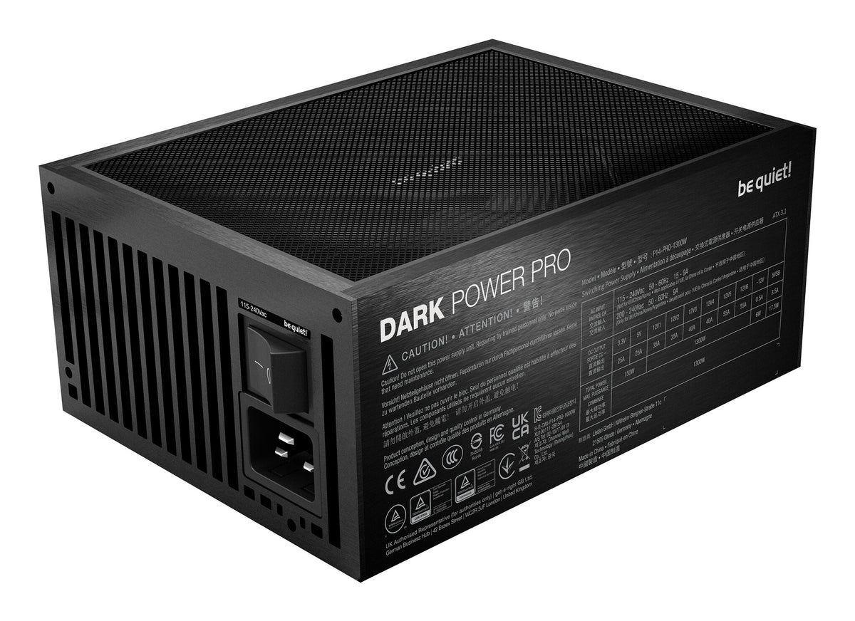 be quiet! Dark Power Pro 14 IO power supply unit 1300 W 20+4 pin ATX ATX Black