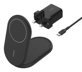 Belkin WIB007MYBK mobile device charger Headphones, Smartphone Black USB Wireless charging Fast charging Indoor