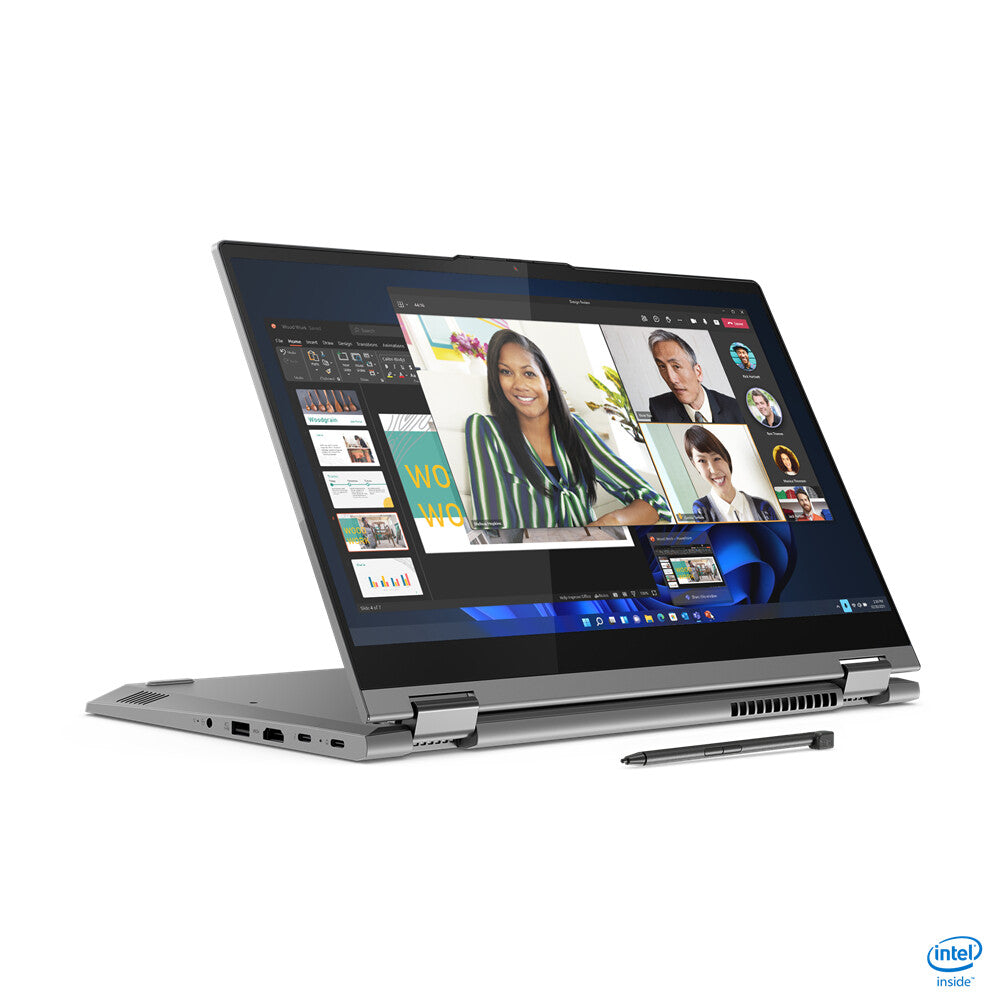 Lenovo ThinkBook 14s Yoga G3 IRU Intel® Core™ i7 i7-1355U Hybrid (2-in-1) 35.6 cm (14") Touchscreen Full HD 16 GB DDR4-SDRAM 512 GB SSD Wi-Fi 6 (802.11ax) Windows 11 Pro UK English Grey