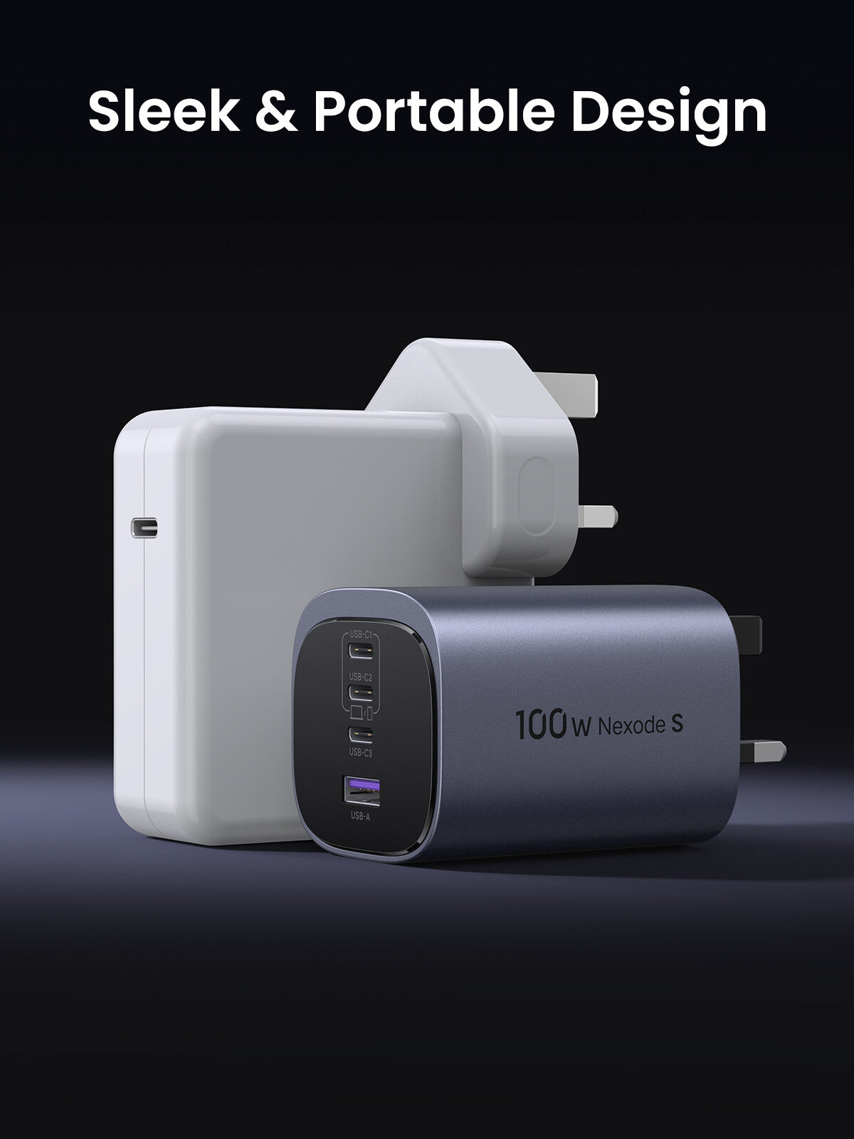 Ugreen NEXODE S 100W GAN CHARGER Mobile computer, Mobile phone, Laptop, Power bank, Tablet, Wearables AC Indoor