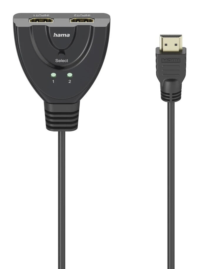 Hama 4K HDMI 2x1 Toggle Switch, 2x HDMI Socket - 1x HDMI Plug