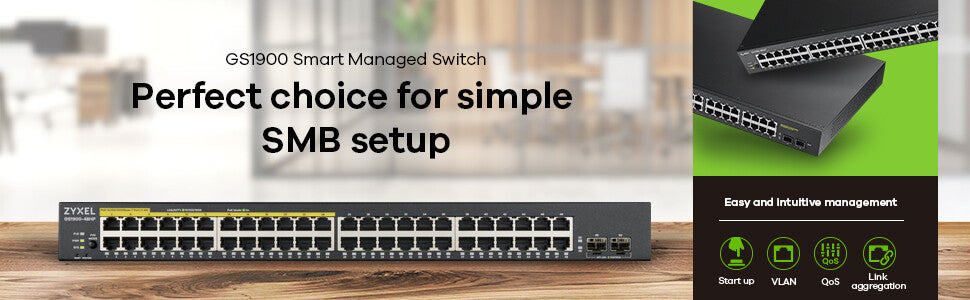 Zyxel 48-port GbE Smart Managed Switch