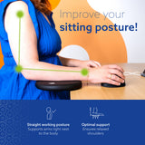 R-Go Tools Armrest R-Go split, ergonomic armrest in two parts, adjustable, symmetrical, with softfoam, black