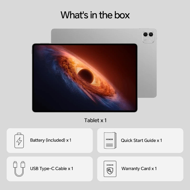 Honor MagicPad4 Snapdragon 256 GB 31.2 cm (12.3") 12 GB Wi-Fi 7 (802.11be) Android 16 Grey