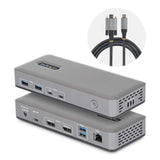 StarTech.com Dual-Monitor USB-C Docking Station, DisplayPort, 4K 60Hz, 100W Laptop Charging, 1GbE, Driverless, Multi-Monitor Dock For Windows