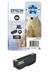 Epson Polar bear 26XL Claria Premium Single Photo Black Ink