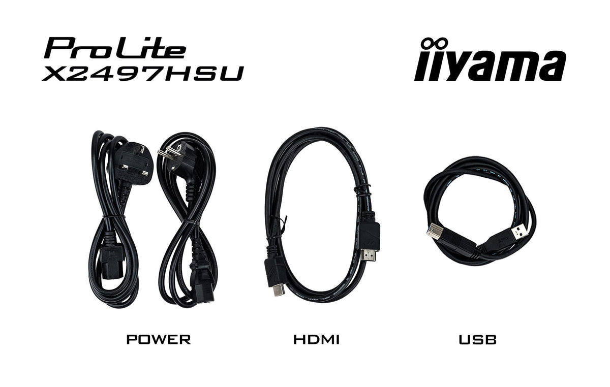 iiyama ProLite X2497HSU-B1 computer monitor 60.5 cm (23.8") 1920 x 1080 pixels Full HD LED Black