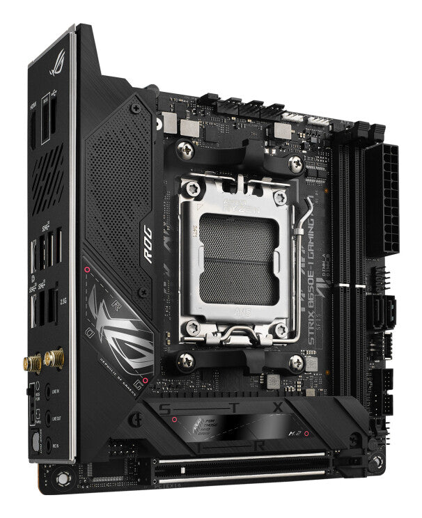 Asus ROG STRIX B650E-I GAMING WIFI, AMD B650, AM5, Mini ITX, 2 DDR5, HDMI, DP Alt Mode, Wi-Fi 6E, LAN 2,5G, PCIe5, 2x M.2