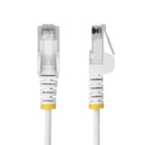 StarTech.com 3m White Slim CAT6 Ethernet Cable, Snagless, 100W PoE, UTP, LSZH, 28AWG Pure Bare Copper Wire, Slim RJ45 Network Patch Cord w/Strain Reliefs, Individually Tested